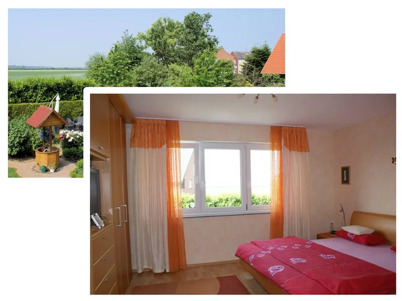 Schlafzimmer mit Ausblick