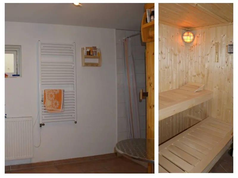 Saunaraum mit Dusche