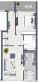 Grundriss 2 Zimmer