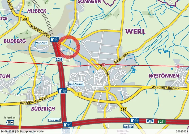 Verkehrsgünstig gelegene, vielseitig nutzbare Bürofläche in Werl