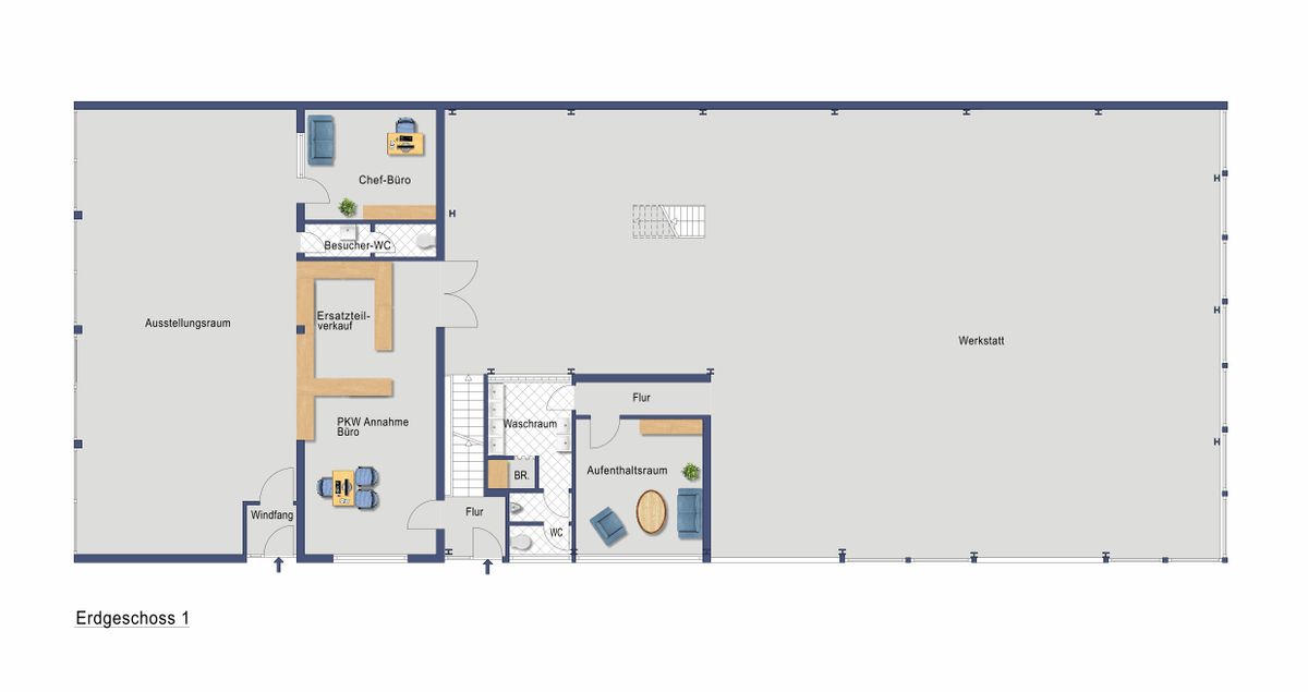 Grundriss EG Werkstatt