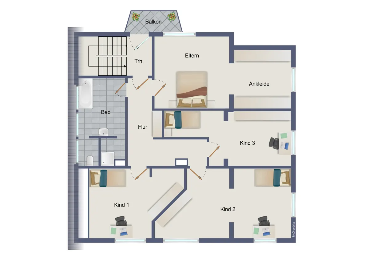 Grundriss Obergeschoss Umbau