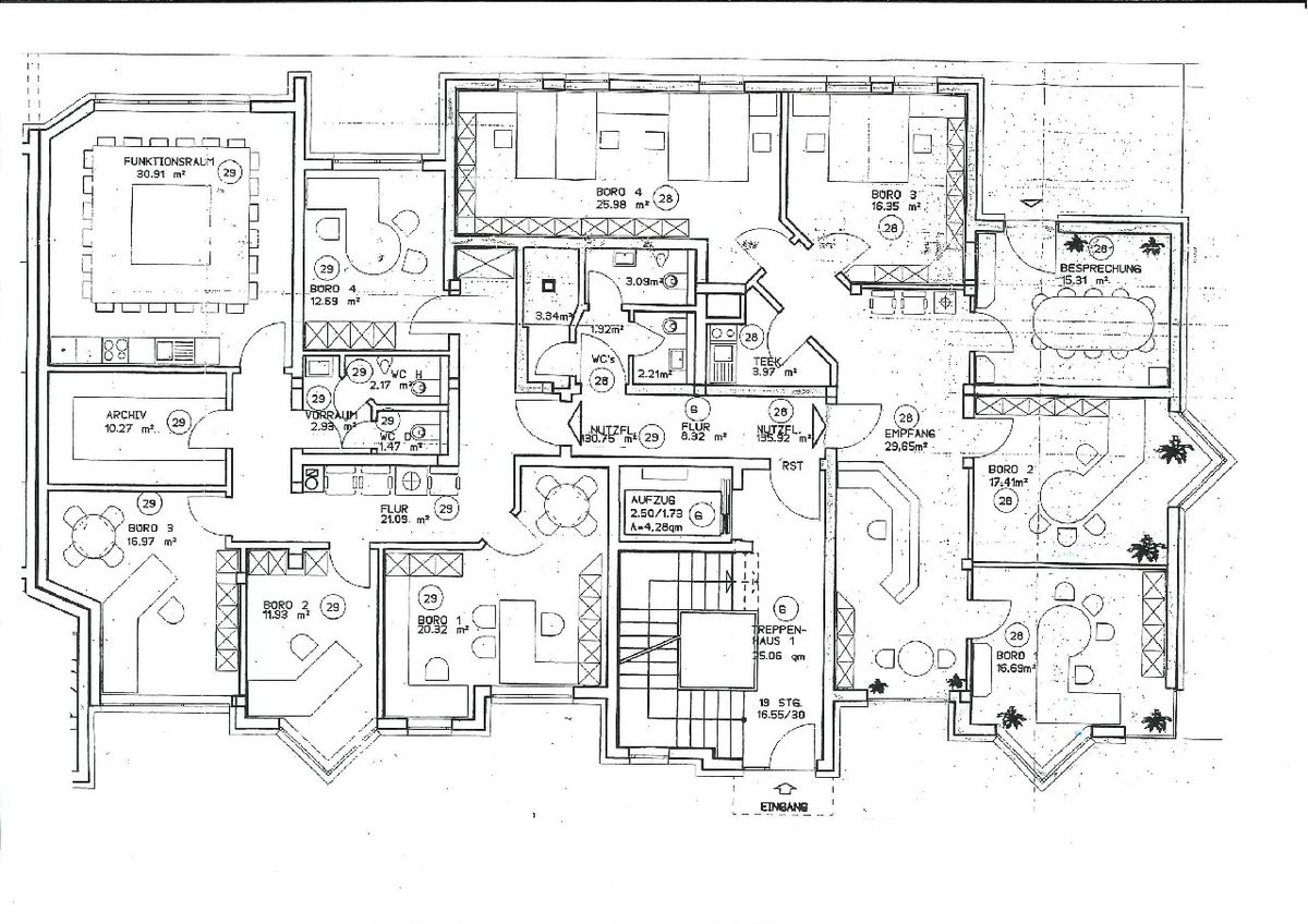 Grundriss Bürofläche Nr. 28