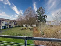 Blick zur Gartenanlage