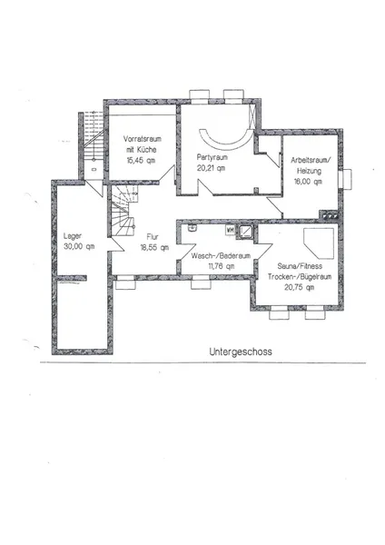 Grundriss Keller
