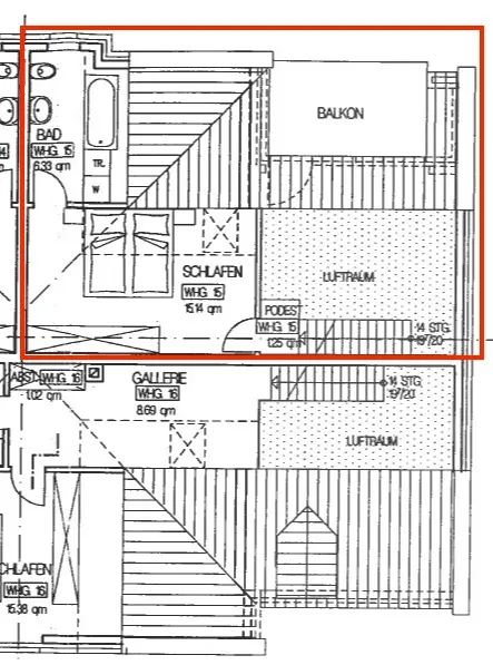 Grundriss-Spitzboden
