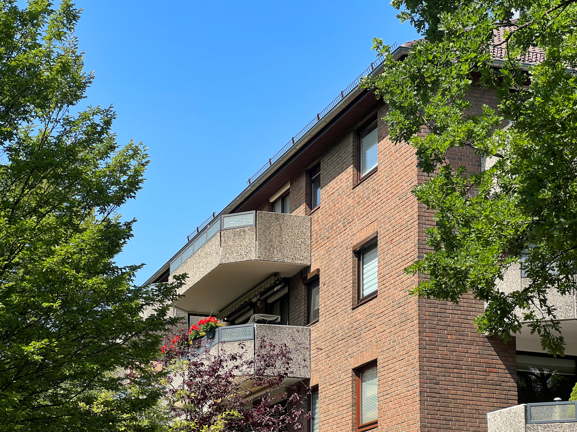 Balkon in der Endetage