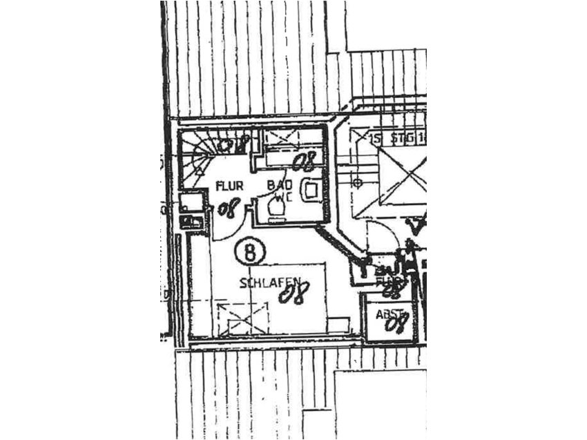 Grundriss Spitzboden WE 08