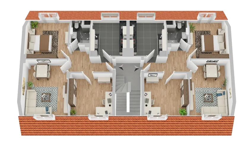 Dachgeschoss Wohnung 5 und 6