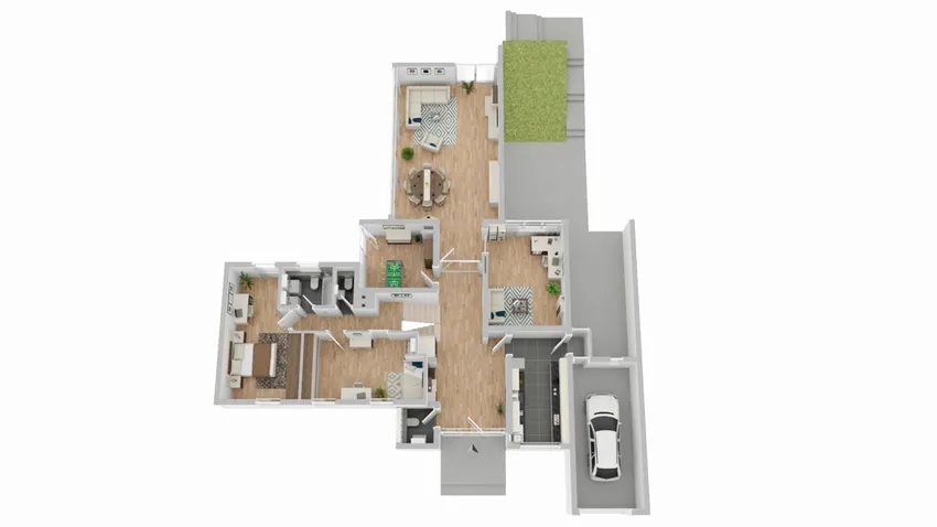 Grundriss EG und Split-Level