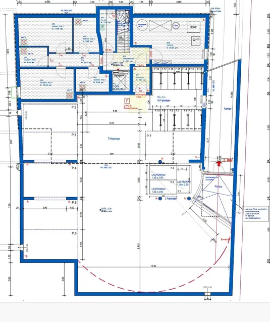 Grundriss Tiefgarage