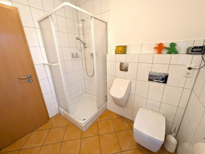 Das Gäste-WC bietet eine praktische, zusätzliche Dusche