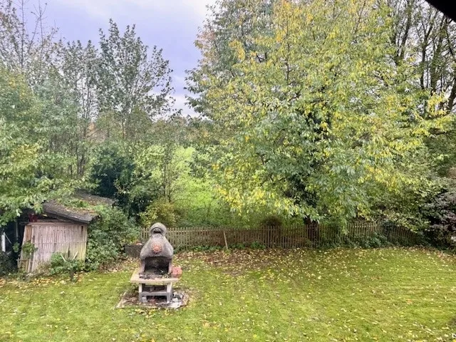 Der Blick aus dem OG in den Garten