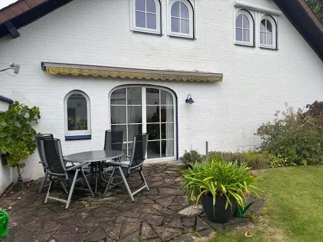 Die windgeschützte Terrasse