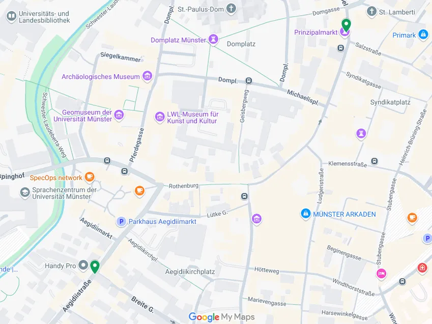 Lageplan Nähe Prinzipalmarkt