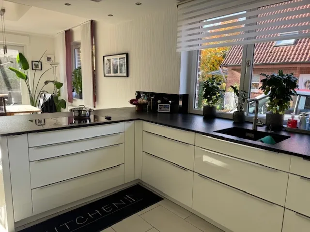 Die moderne Küche mit Induktionskochfeld