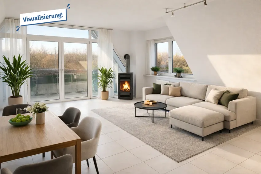 Wohnzimmer visualisiert