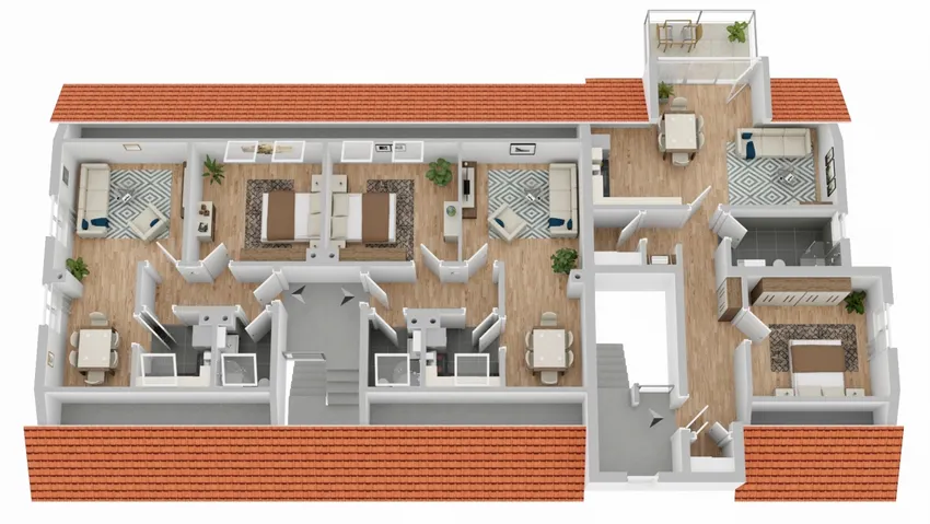 Grundriss DG + potenzieller Anbau