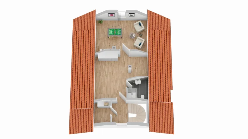 Grundriss Vorderhaus Spitzboden