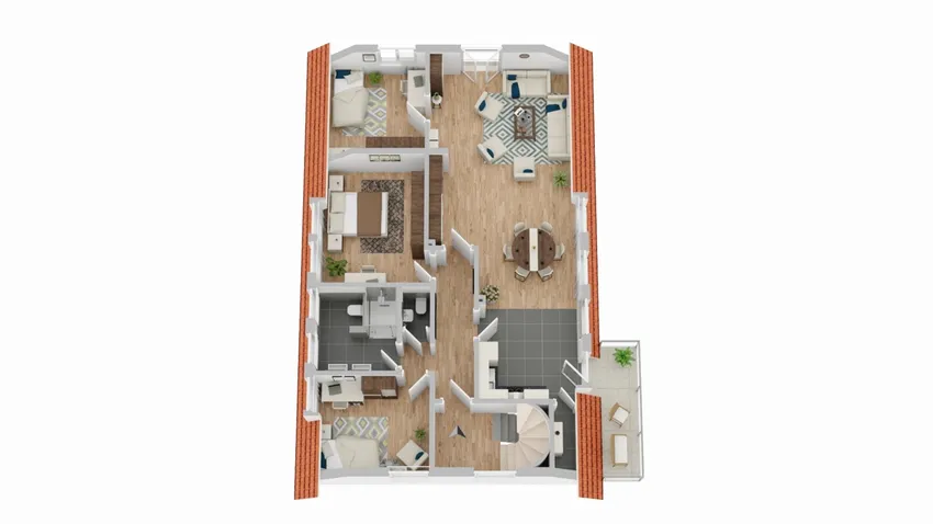 Grundriss Vorderhaus 1. Obergeschoss