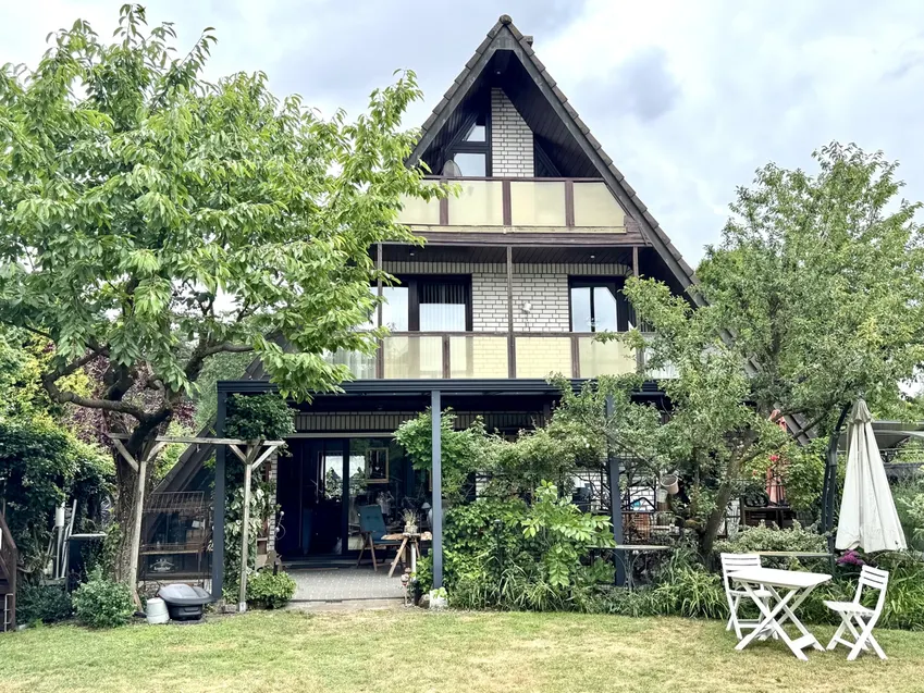 Das Schwedenhaus mit der überdachten Terrasse