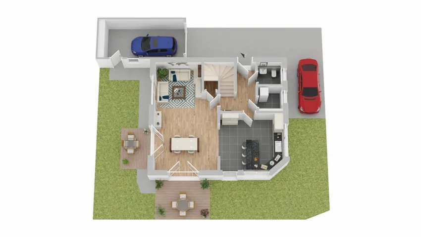 Grundriss Haus 1 Erdgeschoss