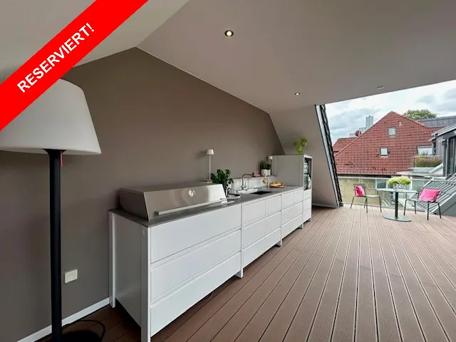 Dachterrasse mit Luxus Outdoorküche