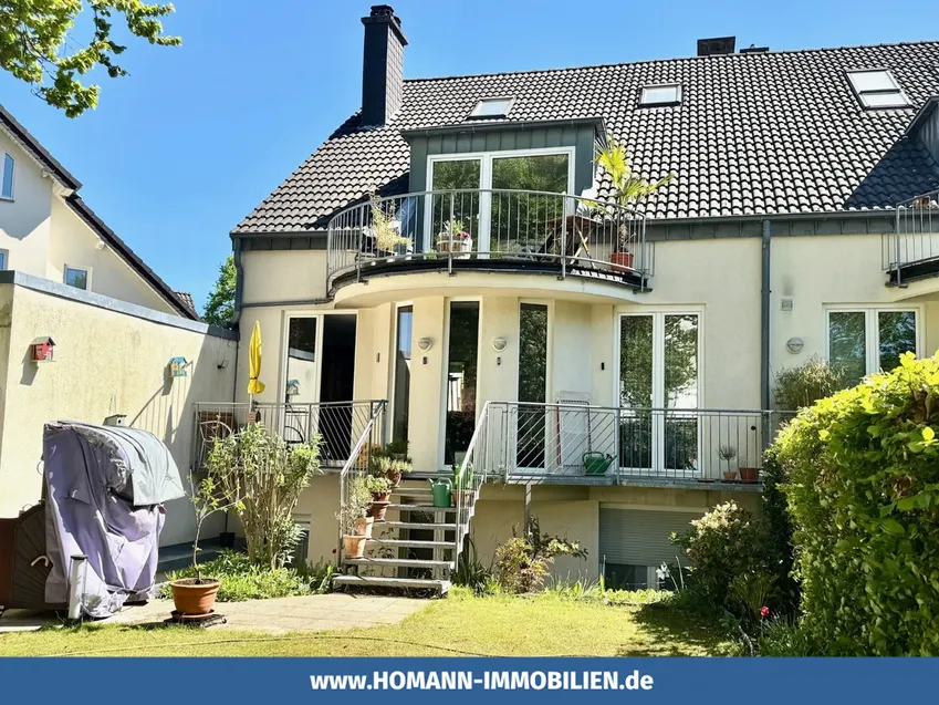 Die ETW mit Balkon und Terrasse im Garten