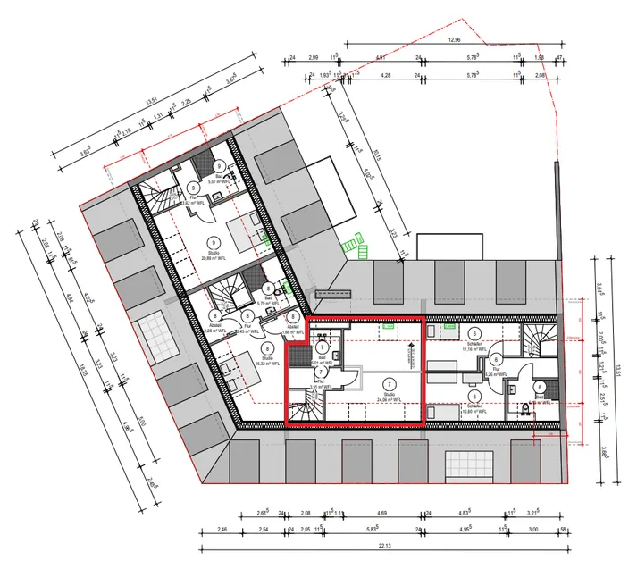 Grundriss obere Etage