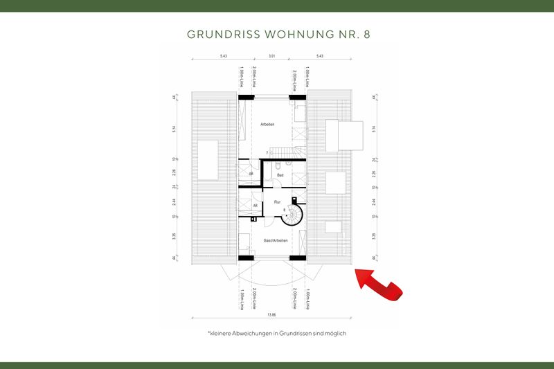 Grundriss Wohnung Nr. 8