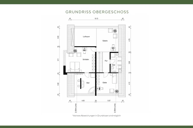 Grundriss Obergeschoss