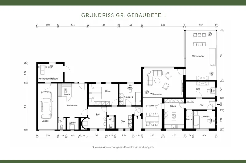 Grundriss gr. Gebäudeteil
