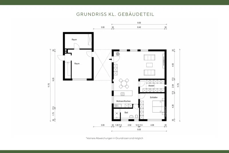 Grundriss kl. Gebäudeteil