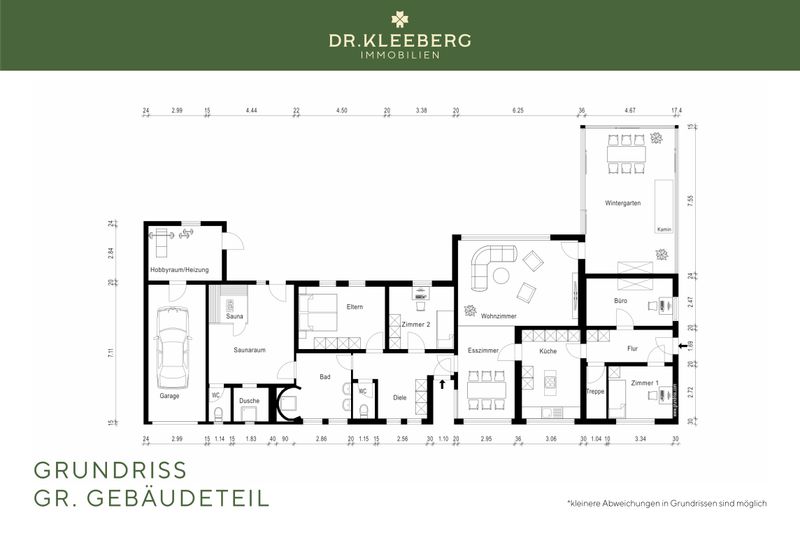 Grundriss gr. Gebäudeteil