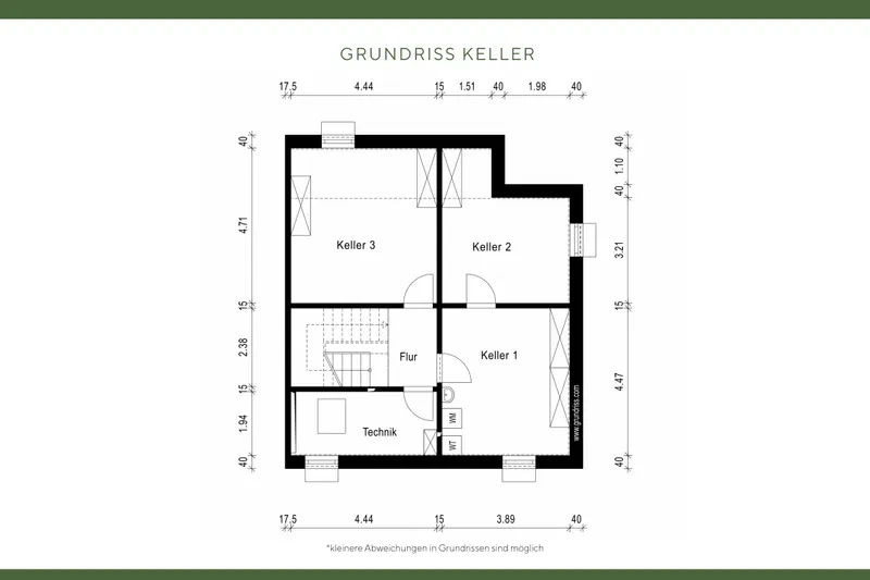 Grundriss Keller