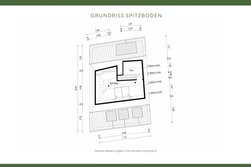 Grundriss Spitzboden