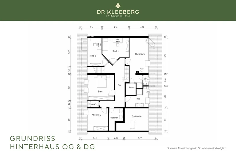 Grundriss Hinterhaus OG & DG