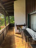 Balkon mit offenem Kamin