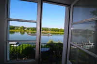 Blick Fenster Balkon