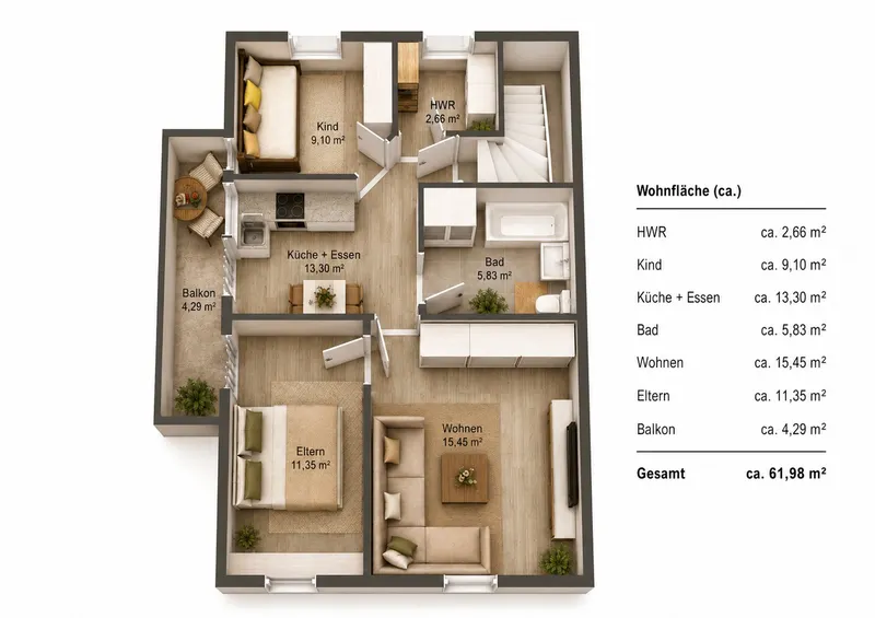 3-Zi.-DG-Wohnung mit Wow-Effekt |zzgl. XXL-Stellplatz | F&uuml;r Eigennutzer & Kapitalanleger!