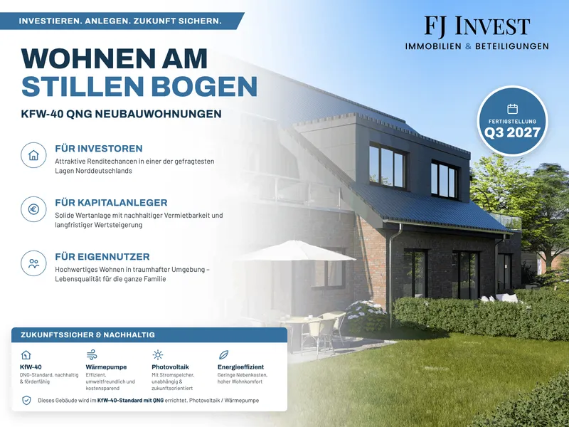 Provisionsfreie KfW-40-QNG Neubauwohnung mit Dachterasse