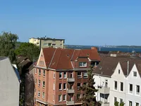 Blick von der Dachterrasse bis Laboe