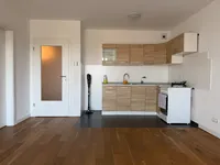 Wohnzimmer mit (alter) Küche