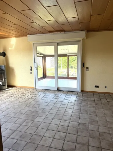 Zugang Wintergarten vom Wohnzimmer