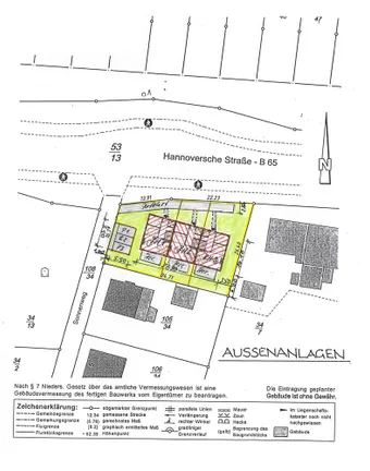 Skizze Lageplan Reihenhaus 3WE