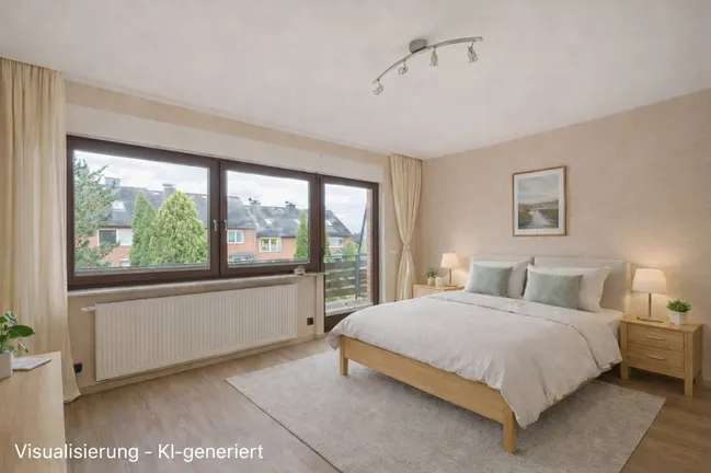 Schlafzimmer mit Balkon