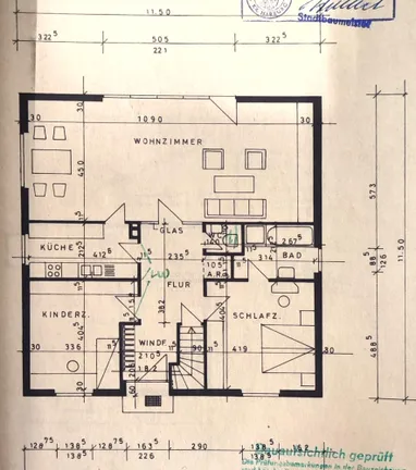 Grundriß EG bemaßt Auszug