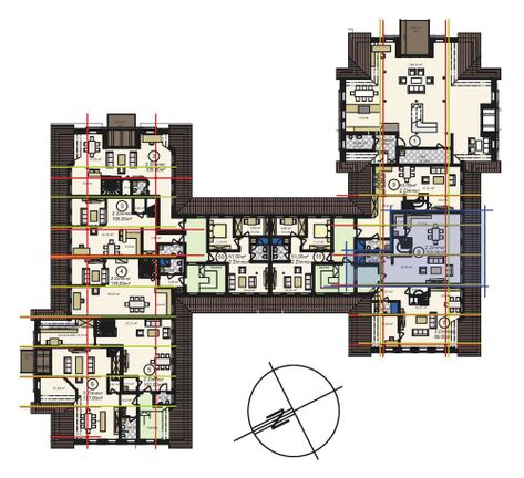 Grundriss Gesamtansicht Wohnung 8