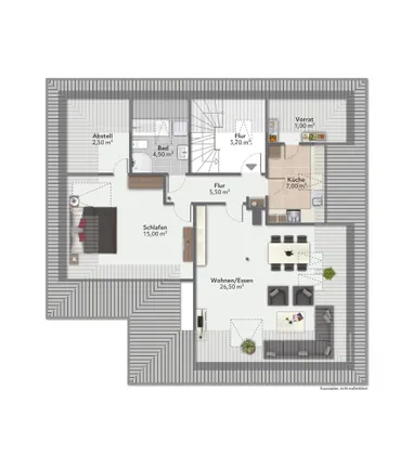 Grundriss Dachgeschoss Planung