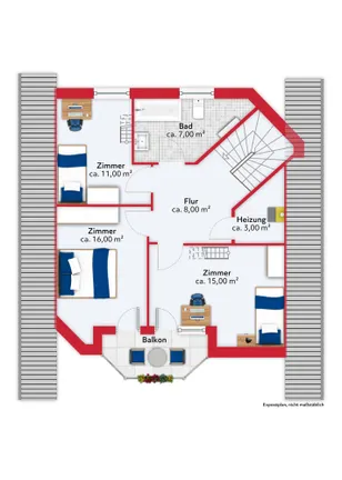 Grundriss Obergeschoss